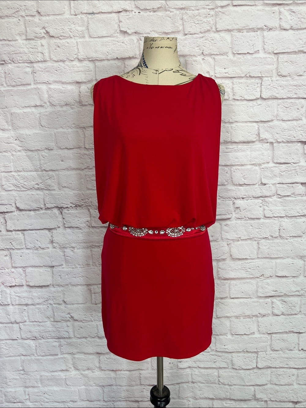 Laundry By Shelli Segal Red Dress with Knot Detail